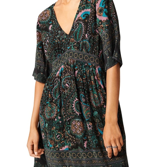BA&SH Zelda Border Print Dress Size 0 never worn - Picture 1 of 4